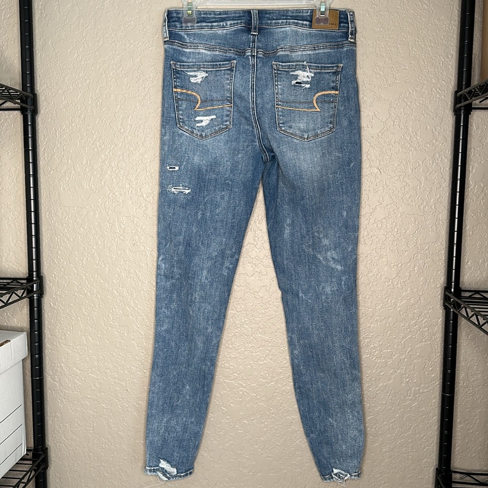 AE Ne(x)t Level High Waisted Jegging Patched distressed demin - Picture 6 of 11